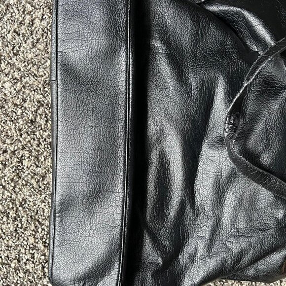 Y2K Baby Phat Purse Womens Black Faux Leather Shoulder Bag Gold Hardware - Picture 6 of 8